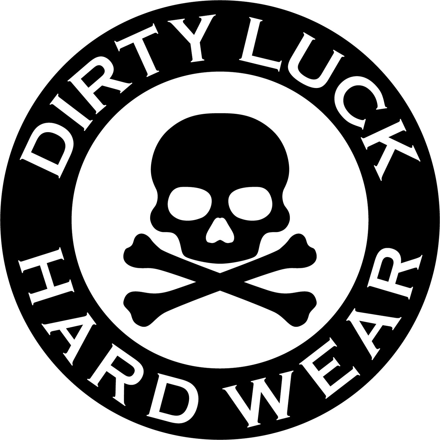 3 Inch Round Dirty Luck Logo Sticker